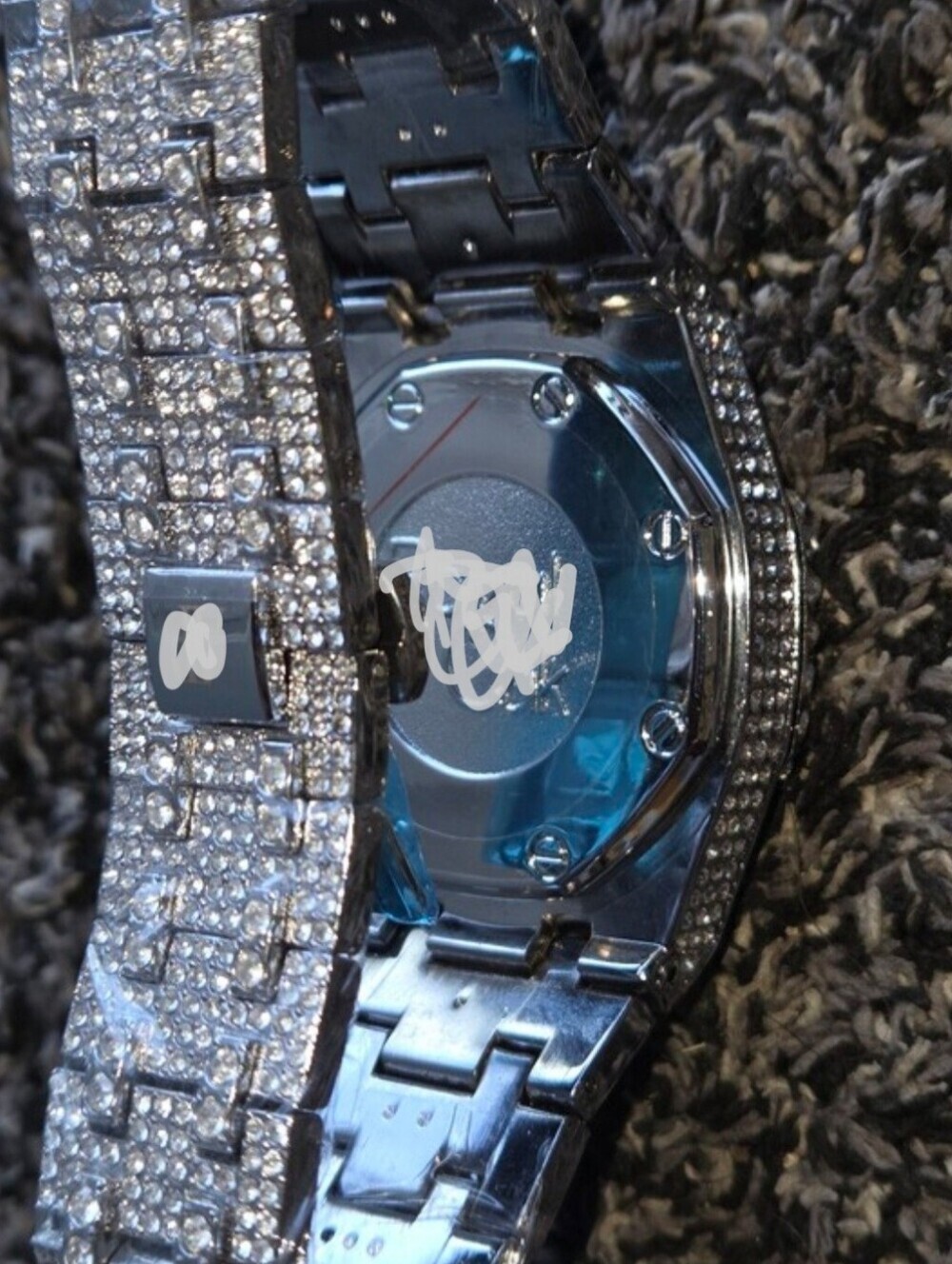 Fully Iced Out VVS Moissanite Diamond Stainless Steel Watch 44MM - Picture 8 of 9